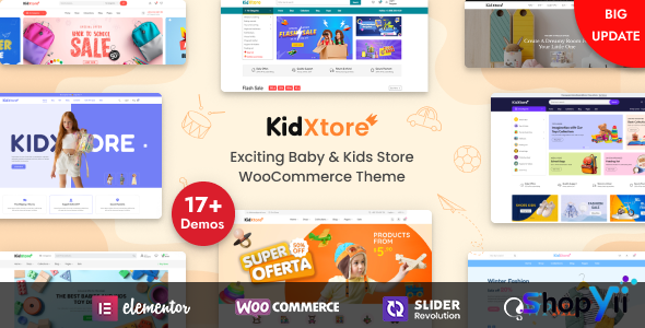 KidXtore v2.4.3 - Kids Clothing and Toys Store Elementor WooCommerce WordPress Theme