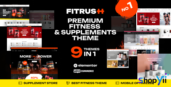 Fitrush v1.3.2 - Fitness and Health Supplements WordPress Theme