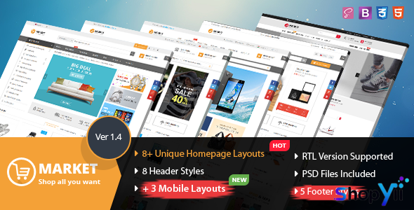Market v1.4 - Multipurpose eCommerce HTML Template