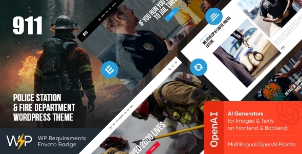 911 v1.0 - Police Station & Fire Department WordPress Theme