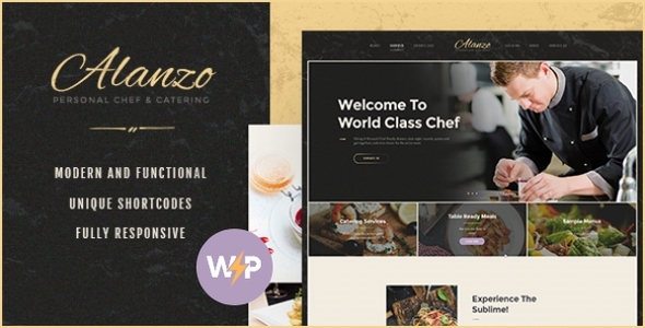 Alanzo v1.0.4 - Personal Chef & Catering WordPress Theme