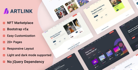 Artlink v1.0 - NFT Marketplace Template