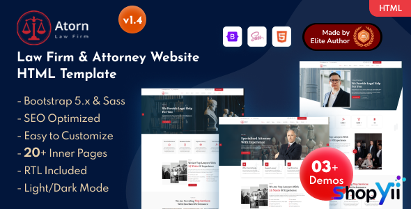 Atorn v1.2 - Law Firm & Attorney Website Template