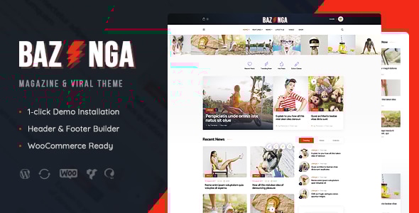 Bazinga v1.1.1 - Magazine & Viral Blog WordPress Theme