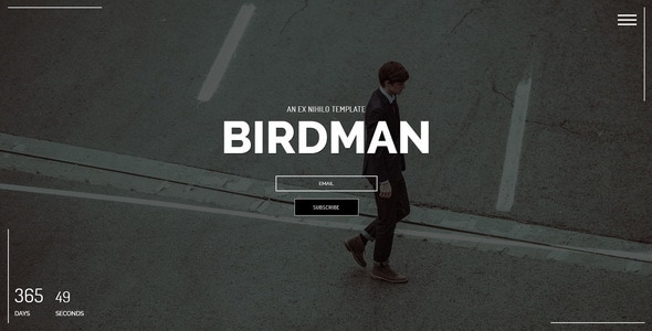 Birdman - Responsive Coming Soon Page