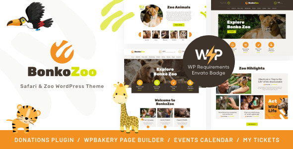 Bonko v1.0.3 - Safari & Zoo WordPress Theme