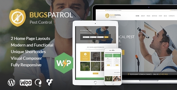 BugsPatrol v1.4.3 - Pest & Insects Control Disinsection Services WordPress Theme