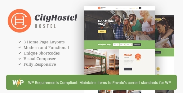 City Hostel v1.0.7 - A Travel & Hotel Booking WordPress Theme