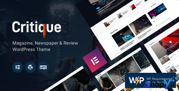 Critique v1.0 - Magazine, Newspaper & Review WordPress Theme
