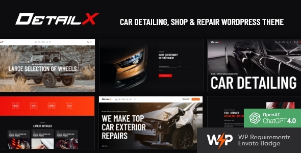 DetailX v1.10.0 - Car Detailing, Shop & Repair WordPress Theme