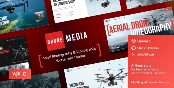 Drone Media v1.3.2 - Aerial Photography & Videography WordPress Theme + RTL