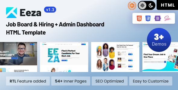 Eeza v1.0 - Job Board & Hiring + Dashboard HTML Template