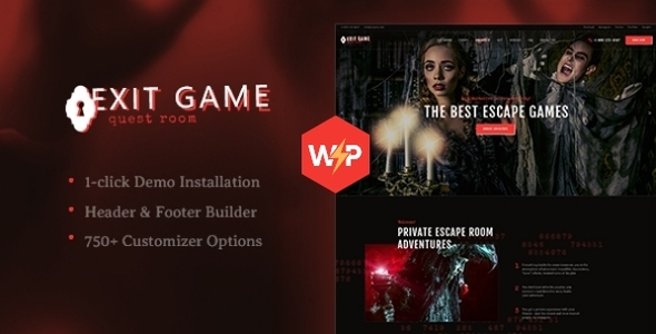 Exit Game v1.2.2 - Real-Life Room Escape WordPress Theme