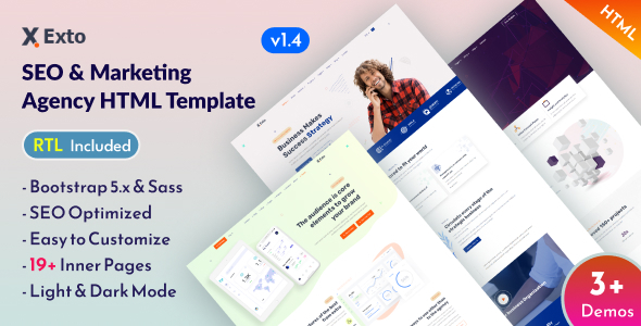 Exto v1.2 - SEO & Marketing Company HTML Template