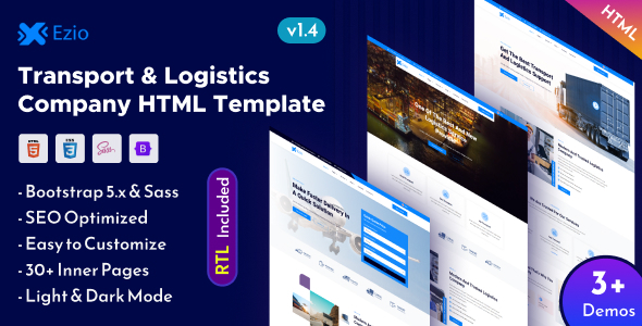 Ezio v1.2 - Transport & Logistics Company HTML Template
