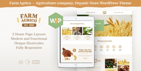 Farm Agrico v1.3.1 - Agricultural Business WordPress Theme