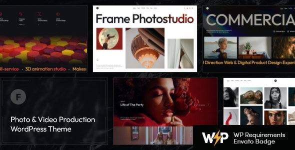 Frame v1.0 - Photo & Video Production WordPress Theme