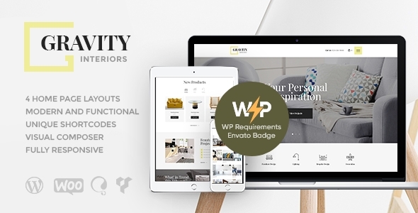 Gravity v1.2.5 - A Contemporary Interior Design & Furniture Store WordPress Theme
