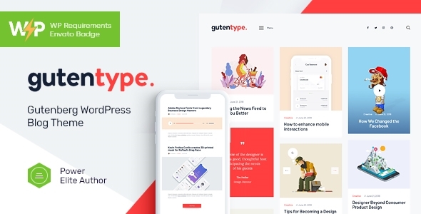 Gutentype v1.9.3 - 100% Gutenberg WordPress Theme