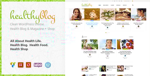 Healthy Living v1.2.3 - Blog with Online Store WordPress Theme