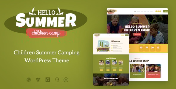 Hello Summer v1.0.6 - A Children's Camp WordPress Theme