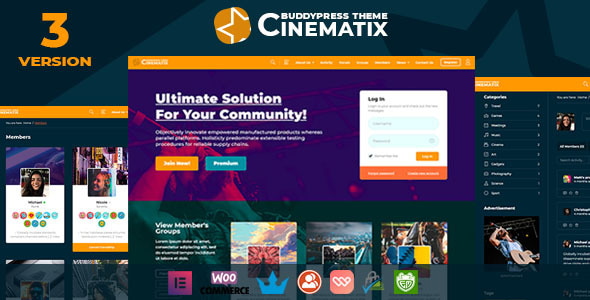 Cinematix v3.0.4 - BuddyPress Nouveau Membership Theme