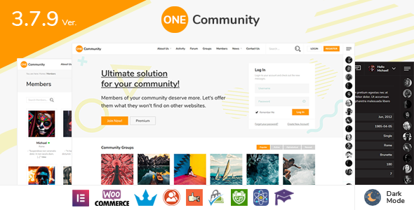 OneCommunity v3.6.2.1 - BuddyPress Nouveau Community Theme