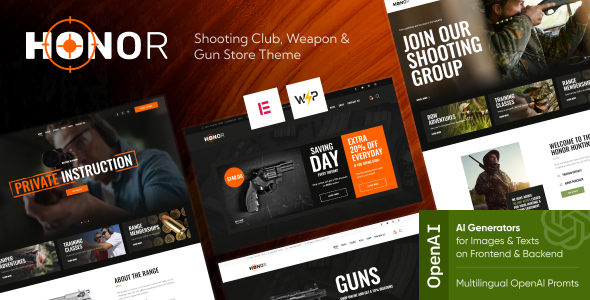 Honor v1.3.0 - Shooting Club & Weapon Store Theme
