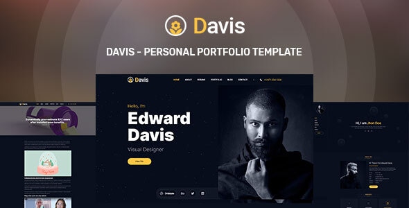 Davis v1.0 - Personal portfolio template