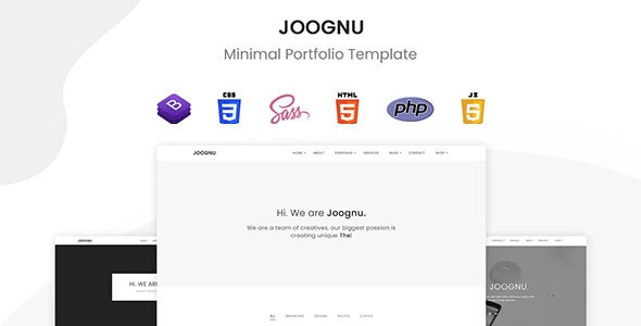 Joognu v1.0 - Minimal Portfolio Template