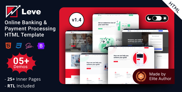 Leve v1.0 - Banking & Payment Processing HTML Template