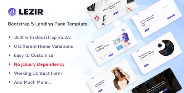 Lezir v1.0 - Landing Page Template