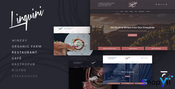 Linguini v4.0.3 - Restaurant WordPress Theme