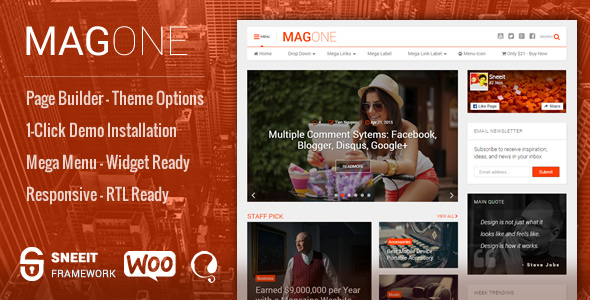 MagOne v7.8 - Newspaper & Magazine WordPress Theme