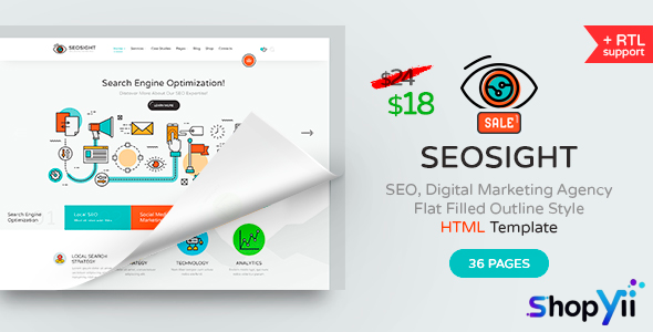 Seosight v2.0 - SEO, Digital Marketing Agency HTML Template