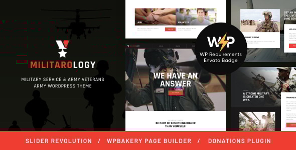 Militarology v1.0.4 - Military Service WordPress Theme
