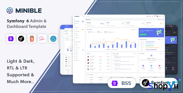 Minible - Symfony Admin & Dashboard Template