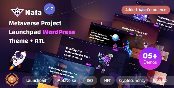 Nata v1.3.0 - Metaverse Project Launchpad WordPress Theme