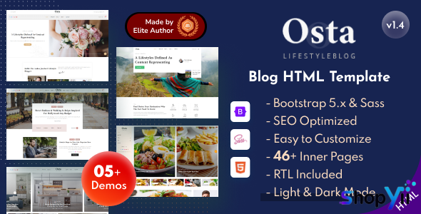 Osta v1.0 - Multi-Purpose Blog HTML Template