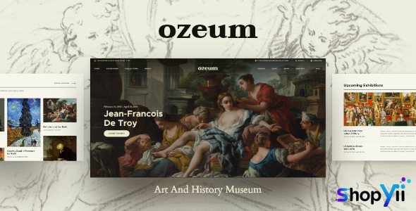 Ozeum v1.2.2 - Modern Art Gallery and Creative Online Museum WordPress Theme +RTL