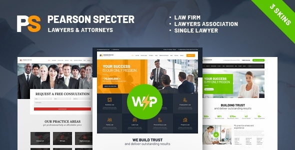 Pearson Specter v1.0.8 - WordPress Theme for Lawyer & Attorney