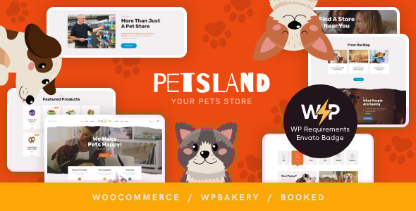 Pets Land v1.2.1 - Domestic Animals Shop & Veterinary WordPress Theme