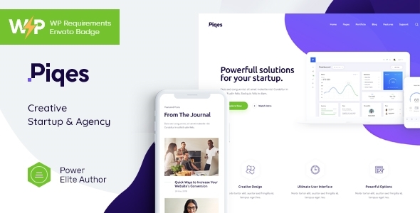 Piqes v1.0.8 - Creative Startup & Agency WordPress Theme