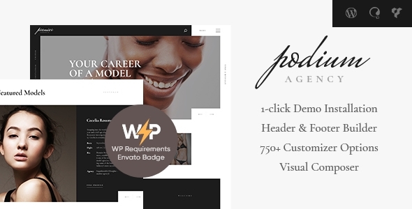 Podium v1.1.3 - Fashion Model Agency WordPress Theme