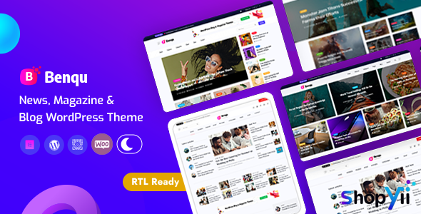 Benqu v1.1.4 - News Magazine WordPress Theme