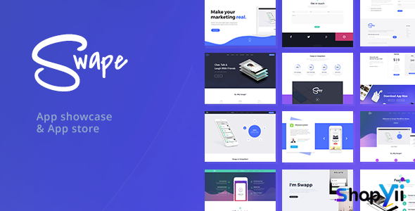Swape v2.0 - App Showcase & App Store Theme