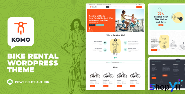 Komo v1.2.5 - Bike Rental Shop WordPress Theme