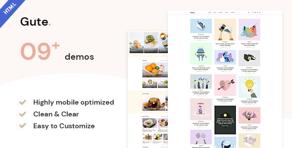 Gute v1.0 - Minimalist Blog HTML5 Template