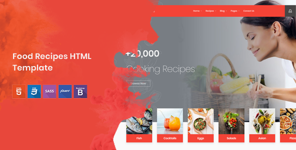 Cook Note v1.0 - Food Recipes HTML Template