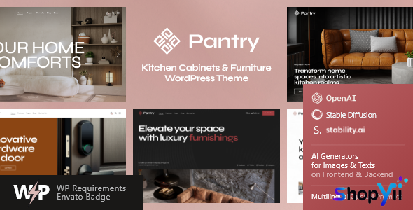 Pantry v1.1.1 - Kitchen Cabinets & Furniture WordPress Theme